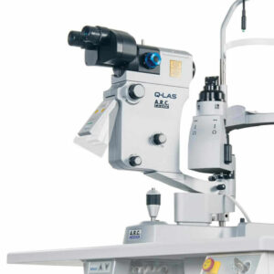 A.R.C. Q-LAS Nd:YAG-Laser für präzise Kapsulotomie und Iridotomie mit koaxialem Strahlengang und Clear-View-Filter
