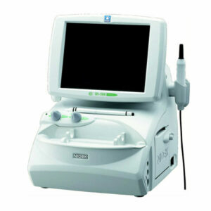 NIDEK US-500 Ultraschallgerät mit Touchscreen, Farbdisplay und Funktionen zur IOL-Berechnung und Dokumentation