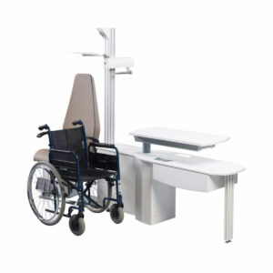 YURATEK BAHA II Handicap Instrumententisch von YURATEK, rollstuhlgerechter refraktionsgerechter Gerätetisch höhenverstellbar