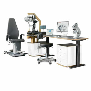 Zuhnemer SmartLine Instrumententisch mit höhenverstellbarem Tisch und SCHNEEBERGER-Schienen für zwei Geräte